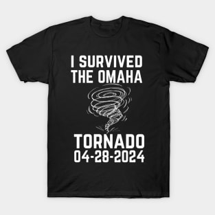 I Survived the Omaha Tornado, Nebraska Tornado 2024 T-Shirt